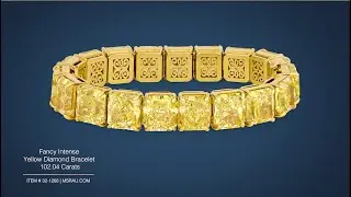 Fancy Intense Yellow Diamond Bracelet (102.04 Carats) | M.S. Rau