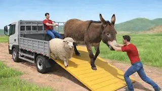 Farm Animal Transport Truck Driving - Pet Zoo Transporter Drive Simulator 3D - Android GamePlay 