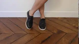 Swivells - Swing Dancing Shoes - Miss Poppy - Black Leather Derbies