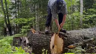 Big Log Challenge (slightly longer version) #axecordwoodchallenge