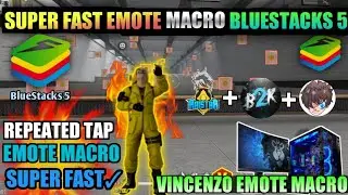 super fast emote in pc BlueStacks 5 like #vincenzo |BlueStacks  macro emote | Repeated tap setting 😱
