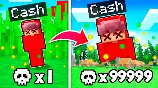 Minecraft, но ваши смерти = ваш размер