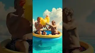 Trump & Putin mit Quietscheente &ndash; Zwei Babys im Schlauchboot! 😂🛶