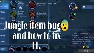 Mobile Legends Jungle Item Bug And How To Fix It!!!