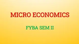 FYBA SEM II | Micro Economics | Production Function 
