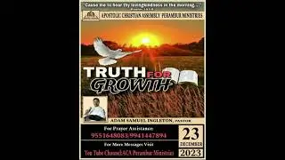 23 - 12 - 2023 - MORNING DEVOTION ENGLISH PASTOR ADAM SAMUEL INGLETON