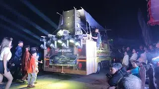 line of loud sound systems in Indonesia