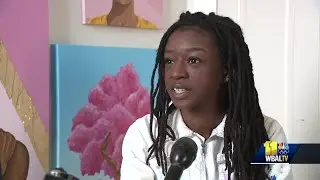 Poet Amanda Gorman depicted in Baltimore muralist's painting