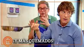 “¡Estamos destruyendo la cocina!” Boris quema la tabla con la sartén | MasterChef Celebrity 4