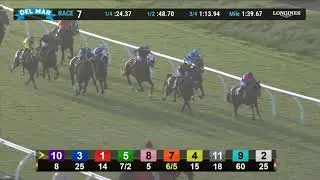 Авеню выигрывает гонку 7 в Дел Мар 05.08.22