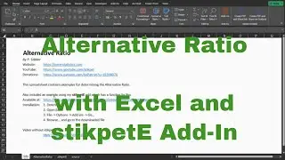 Excel - Alternative Ratio with stikpetE