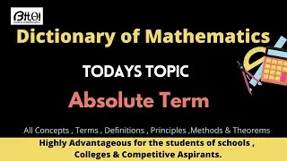 Absolute Term | Dictionary of Mathematics | Polynomial