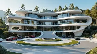 Inside a $6.8M, Futuristic White Luxury Mansion in the USA 😱