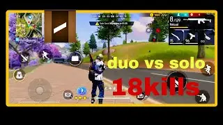 Free fire🔥 duo vs solo game 20 kills winning on solo game player 