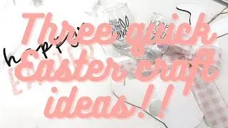 Three quick Easter craft ideas! Last minute ideas. #easter #cricut #teckwrap #eastershirt
