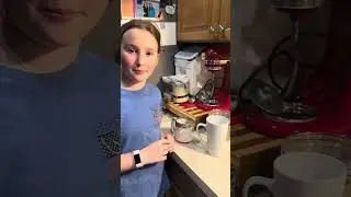 Making hot chocolate on a snowy day