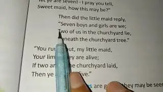 class 7- WE ARE SEVEN ---- William Wordsworth
