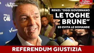 Referendum Giustizia, Renzi evita le domande. E poi dice: “Oggi governano le toghe brune”