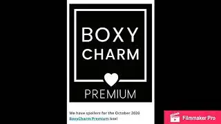 BOXYCHARM PREMIUM OCTOBER  2020 CHOICES