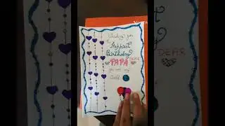 Happy Birthday 🎂 Card for Dad ❤🖤🌏💜#art #father #birthday #card #trending #drawing 🎂😊🍫