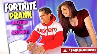 DELETING BOYFRIEND&rsquo;S FORTNITE ACCOUNT PRANK! *HE CRIED*