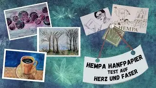 Tusche, Aquarylic, Acryl, Resin, Test auf Hanfpapier