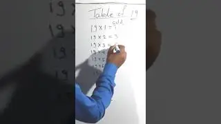 Table of 19 #mathtricks #19 #shorts