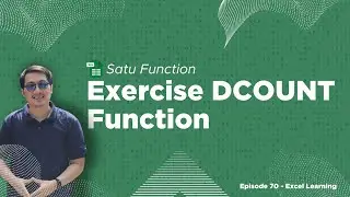 Satu Function #21: DCOUNT Function | DCOUNT & DCOUNTA untuk Data Analysis
