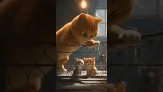 PUCHO RESCUING HER KITTENS FROM DANGEROUS BOSS HOG.🐾
