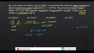 Thermodynamics &ndash; Change in Internal Energy I NEET I PYQ -  2019