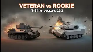 T-34 Veteran Outsmarts Leopard 2SG Rookie &mdash; LEGO Battle Animation