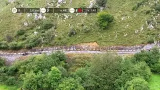 Froome with his team (SKY) - Stage 17 - La Vuelta 2017