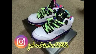 Jordan 5 Ghost Green/Bel Air lacing tutorial.