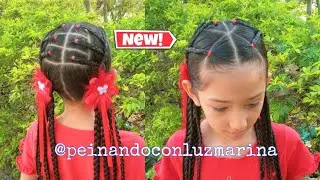 PEINADO CON TRENZAS PARA NIÑAS / PEINADO CON ELASTICOS
