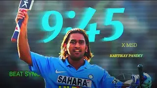 🥵9:45 X MS DHONI 💯 BEAT SYNC 💛 STATUS &diams;#trending #cricket #kartikaydios #msdhoni #india #edit #ipl💞