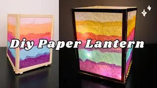 DIY Night Lamp at Home 💡| Paper + Craft Stick Lamp Tutorial (Easy Room Decor)