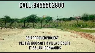 SBI Bank approved Project Plot @1800 sqft,Villa510 sqft 17.85 LakhsRaibareilly Rd  Call : 9455502800