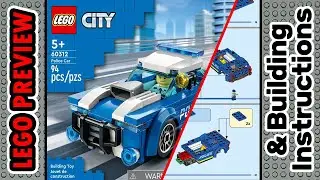PREVIEW: 60312, LEGO CITY, Police Car​ & Building Instructions! LEGO 2022