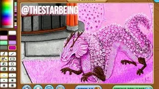 Speed Paint - Chinese Cherry Blossom Dragon - AnimalJam Art Studio