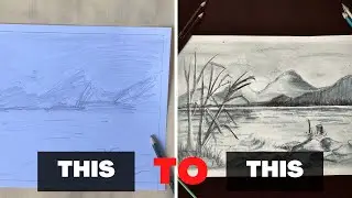 ||Easy landscape pencil shading for beginners|| Patent of Talent