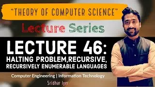 Lecture 46 Undecidability | Recursive & Recursively Enumerable Languages | Halting Problem | Sridhar