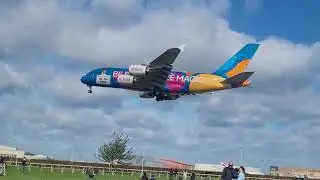 Emirates Blue Expo landing London Heathrow....Be part of the magic
