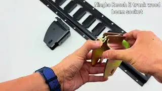 Heavy-Duty E Track Wood Beam Sockets | Zinc-Plated Steel Shelf Brackets for Cargo Vans & Trailers
