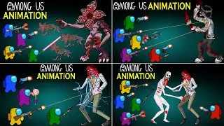 Among Us Animation vs. Demogorgon, JEFF The KILLER, SCP-096, SCP-347 | 어몽어스 좀비 애니메이션