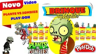 MASSINHA PLAY-DOH | OVO SURPRESA GIGANTE | PLANTS VS ZOMBIES | VENHA BRINCAR! @BrinqueeMonte