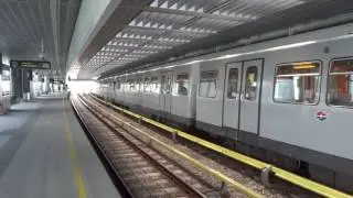 Two U-Bahn Line U2 trains at Donaumarina station #2