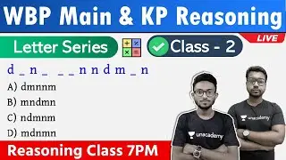 WBP Main Exam/WBCS 2022 Reasoning Class - 2 | Letter Series GI in Bengali | TWS Academy