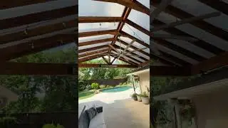 Gable SkyPoly Pergola DONE ✅✅✅ #skypoly #patioroof #roofing #pergola #patio #construction