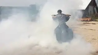 Harley 88ci bagger burnout