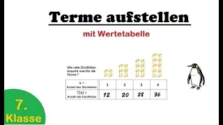 7. Klasse - Terme aufstellen mit Wertetabelle - sehr einfache Methode